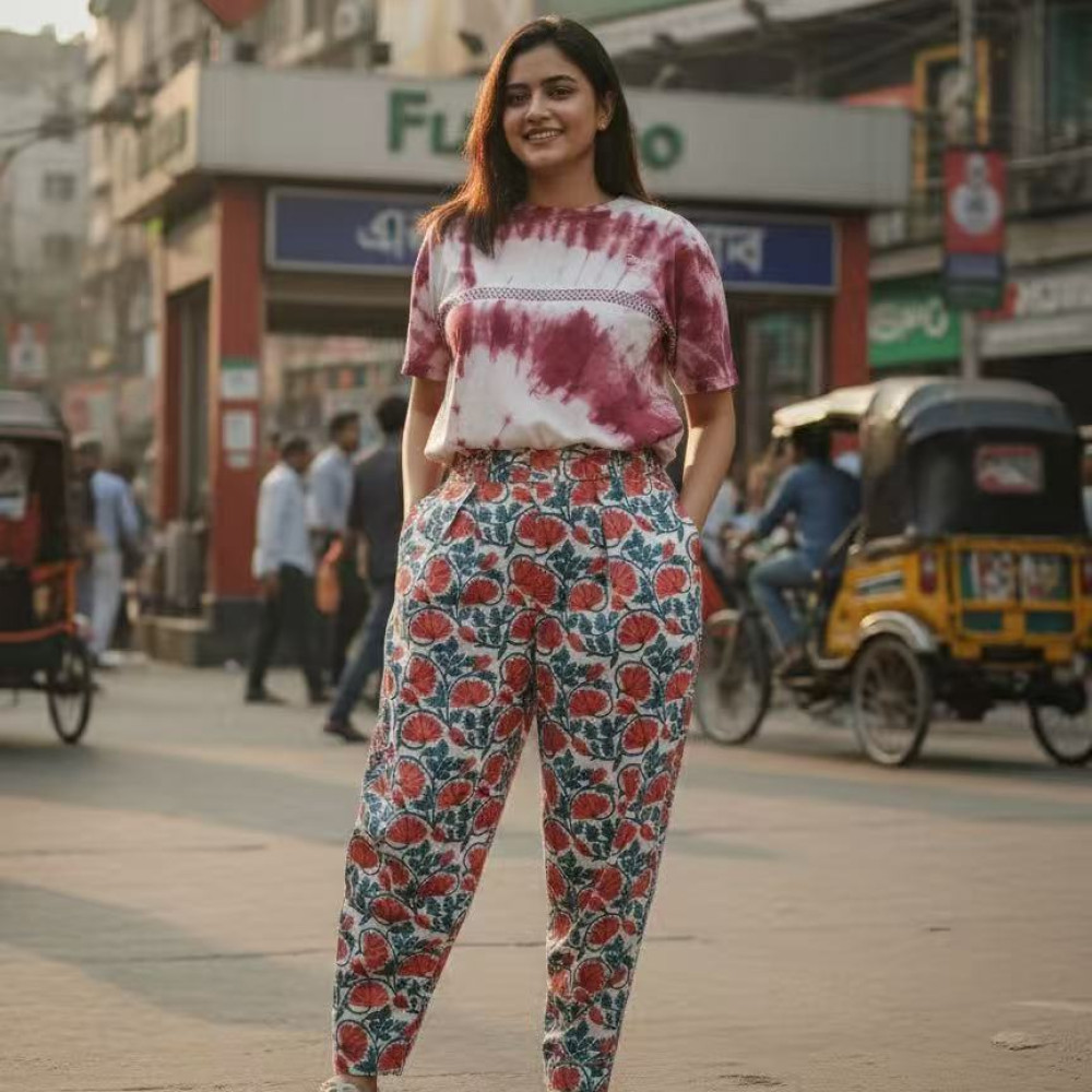 Tie dye T-shirt  & cotton pants